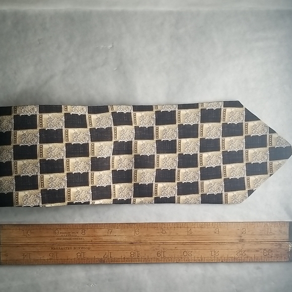 rustica Other - Elegant Black and Cream Men's Tie